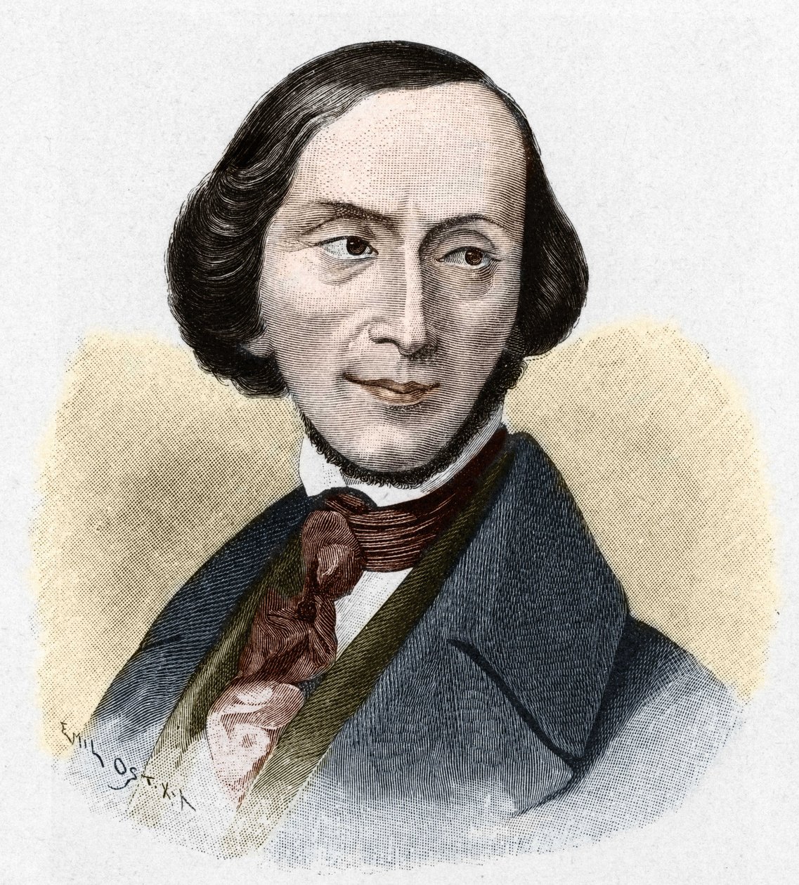 Portrait de Hans Christian Andersen (1805-1875), écrivain danois - Unknown artist