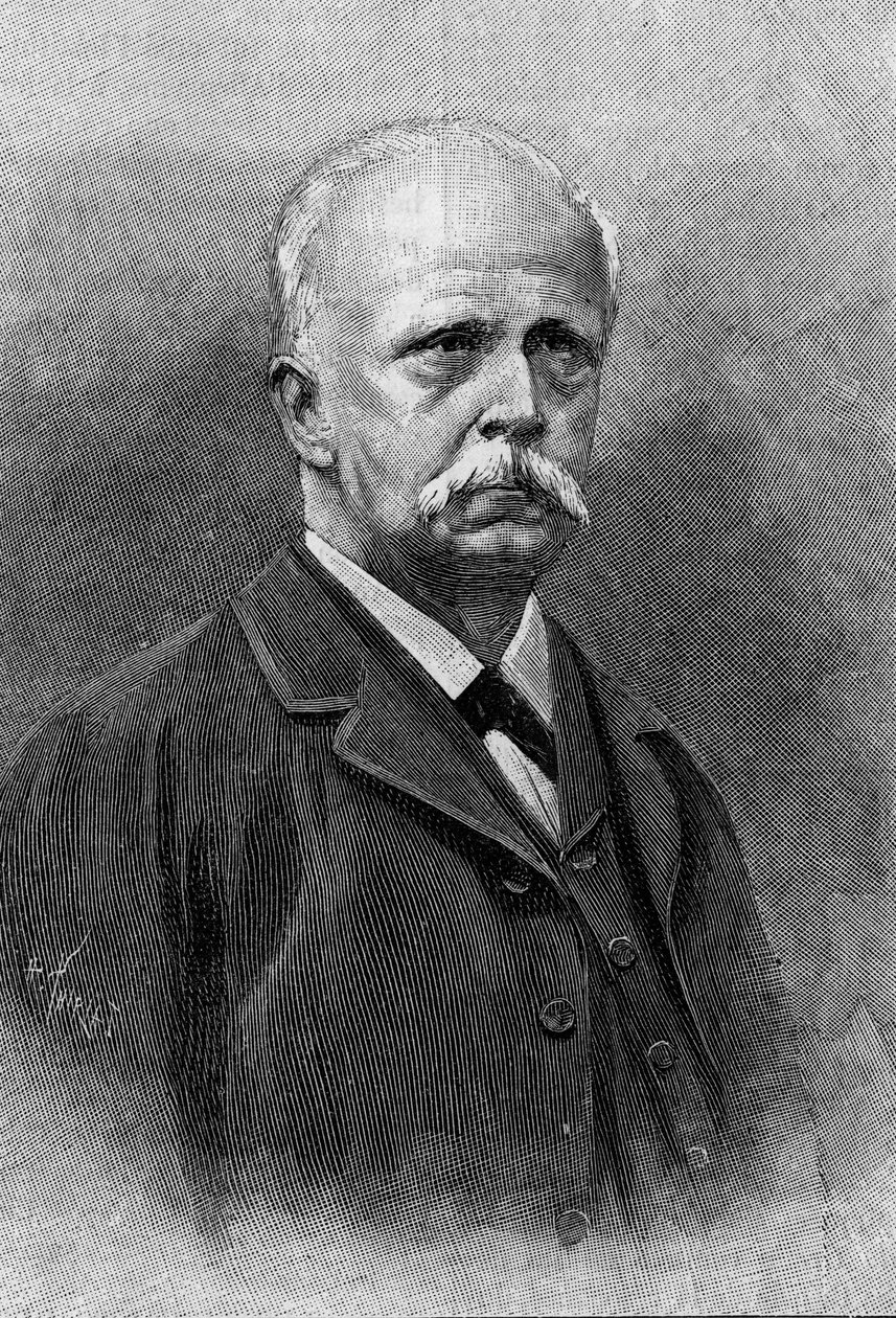 Portrait de Hermann Louis Ferdinand von Helmholtz (1821 - 1894), physicien et physiologiste allemand. Gravure dans "La Nature: revue des sciences et de leurs applications aux arts et à l
