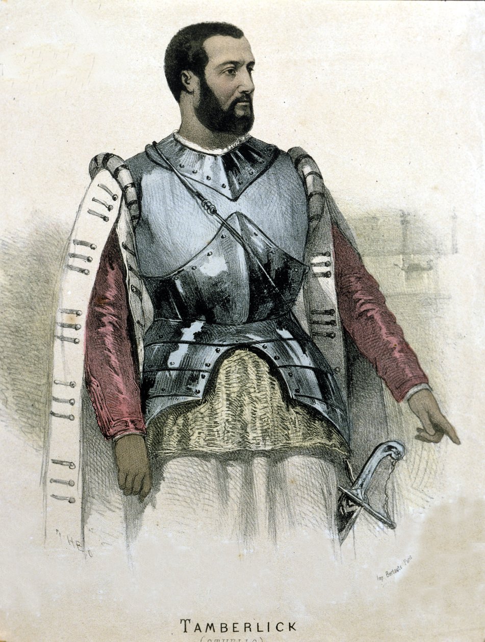 Portrait du ténor italien Enrico Tamberlick (1820 - 1869) dans Otello de Gioacchino Rossini - Unknown artist