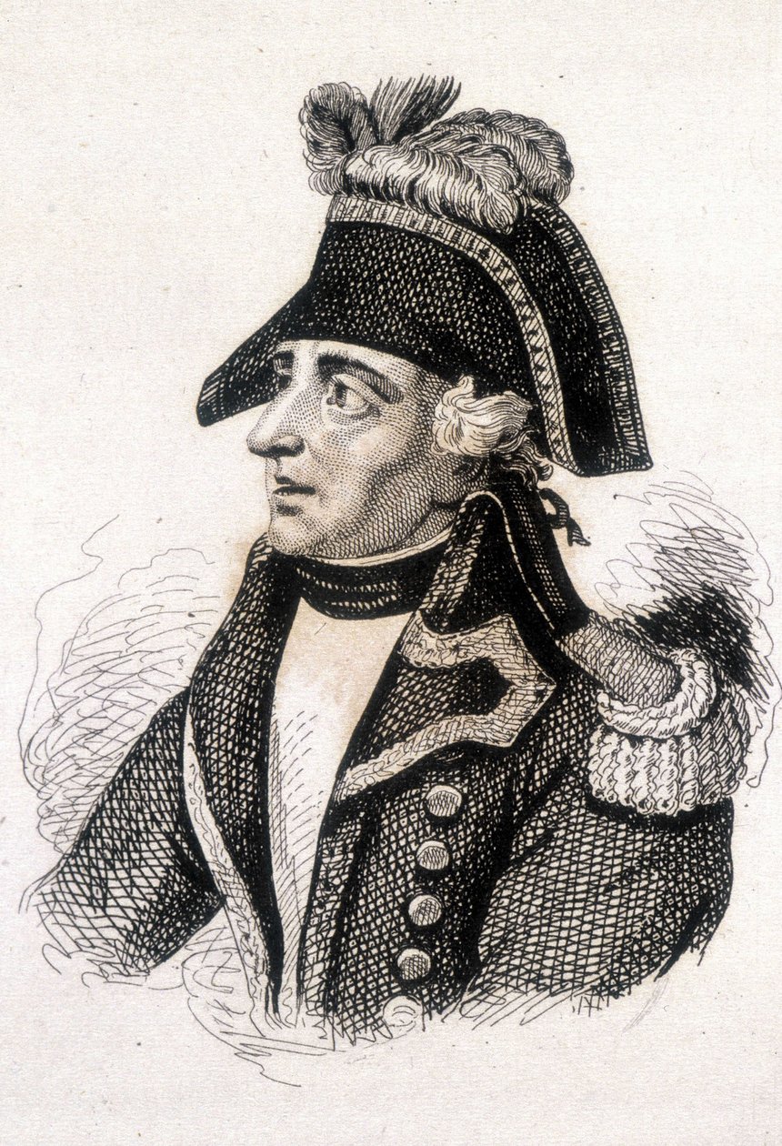 Portrait de Jacques François Coquille, dit Dugommier (1739 - 1794), général français. Gravure 19e siècle - Unknown artist