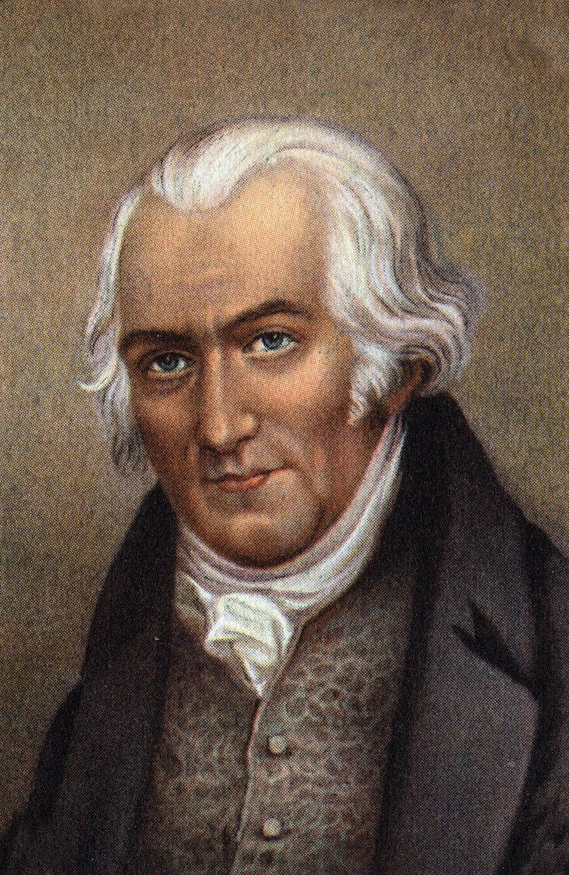 Portrait de James Watt, ingénieur écossais. - Unknown Artist