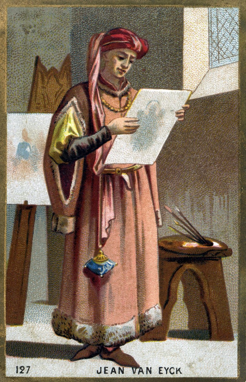 Portrait de Jan Van Eyck (1390 -1441) peintre flamand - Unknown artist