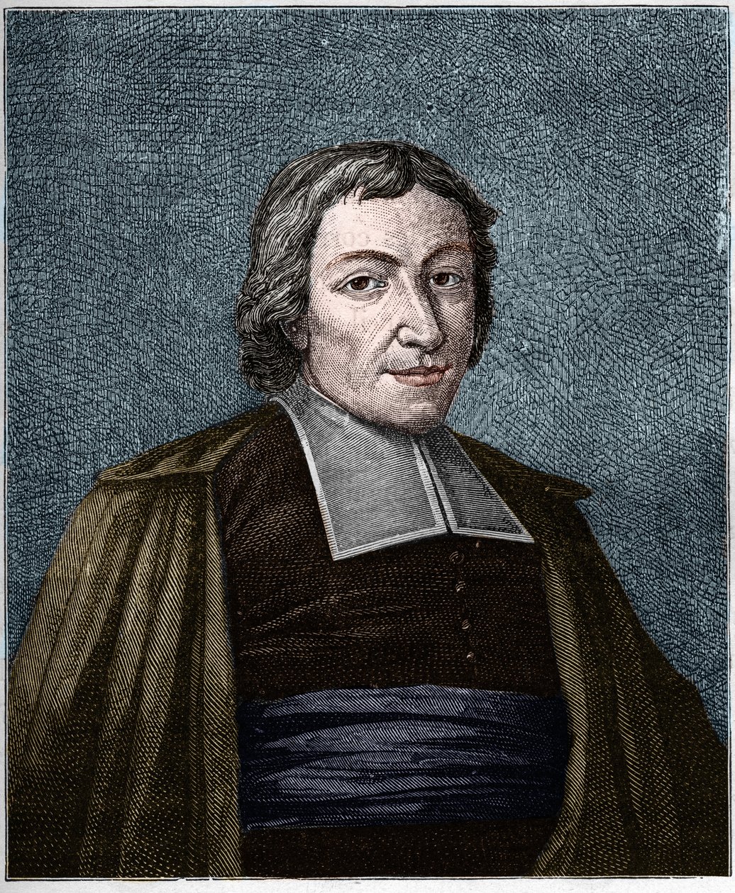 Portrait de Jean-Baptiste de La Salle (1651-1719) religieux français, fondateur de la congrégation des Frères des Écoles chrétiennes. Gravure du XIXe siècle. - Unknown artist