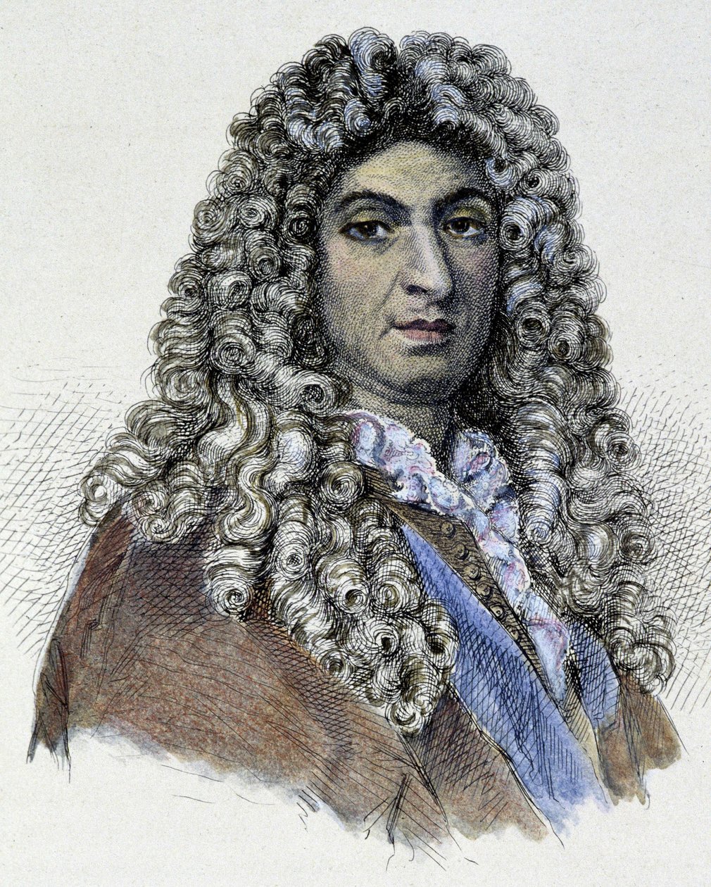 Portrait de Jean Baptiste Lully (Giovanni Battista Lulli) (1632-1687) - gravure - Unknown artist