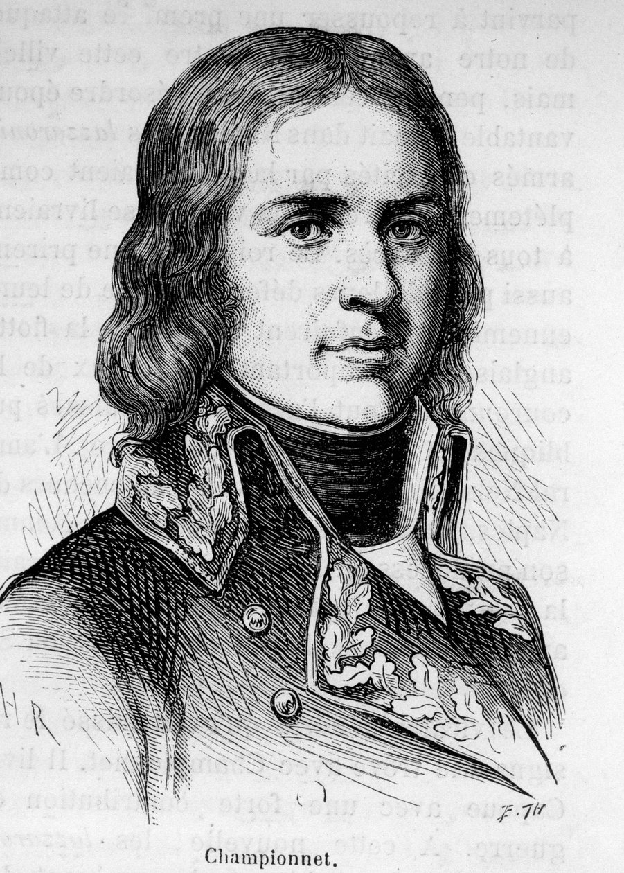 Portrait de Jean Étienne Championet (1762-1800), général français, il a participé aux campagnes de la Révolution. - Unknown artist