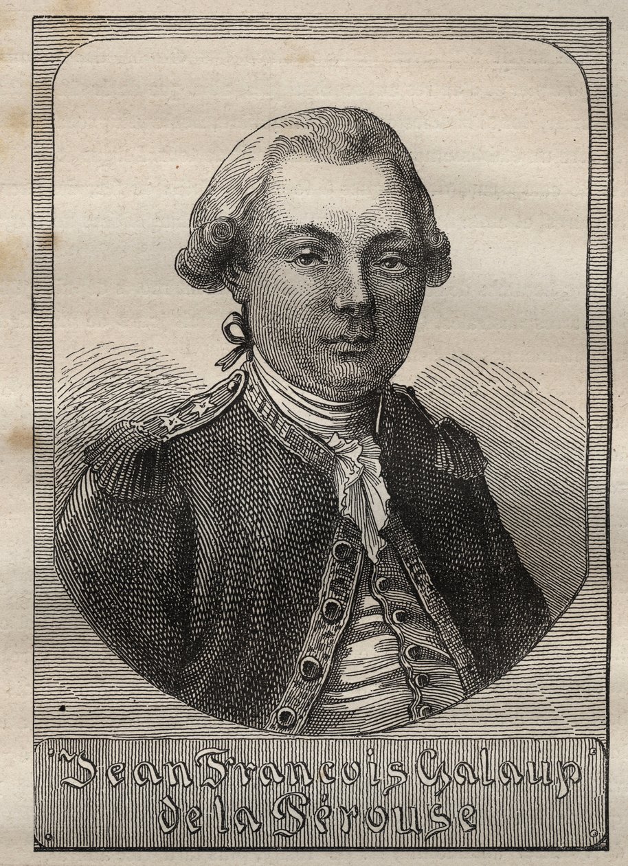 Portrait de Jean François de Galaup, comte de La Pérouse (1741-1788) - illustration tirée de "Les Grands Navigateurs du XVIIIe siècle" - Unknown artist