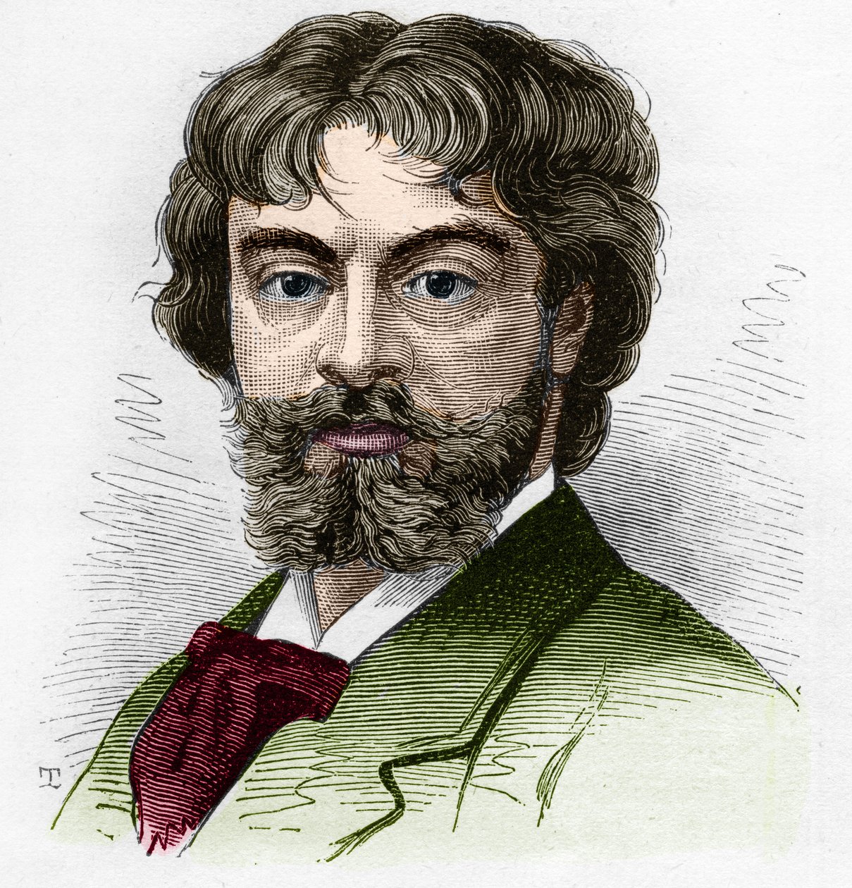 Portrait de Jean Sully Mounet dit Mounet-Sully (1841-1916), comédien français, membre de la Comédie-Française. Gravure dans "Le Monde Illustré" n°1168 du 16 août 1879. - Unknown artist