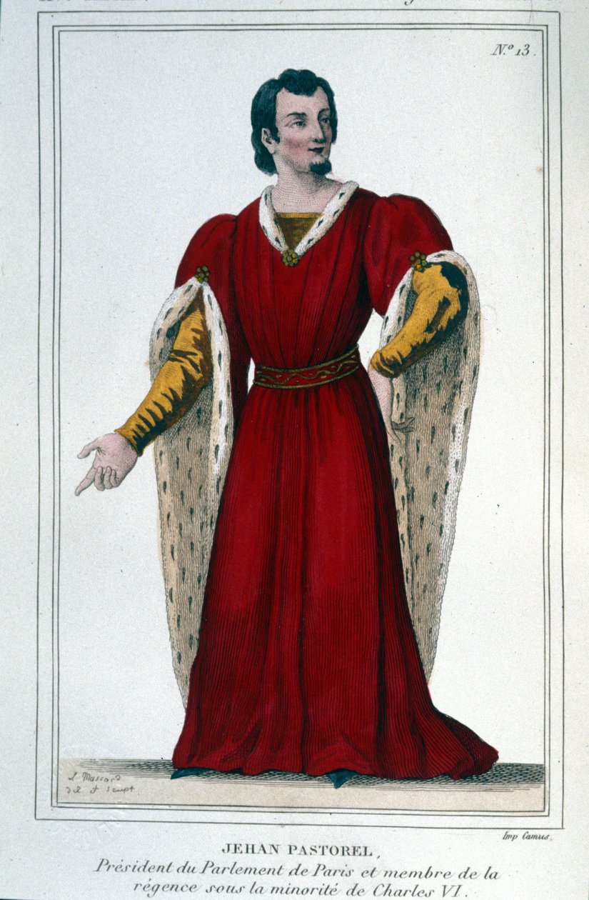 Portrait de Jehan Pastorel, Président du Parlement de Paris et membre de la régence sous la minorité de Charles VI - Unknown artist
