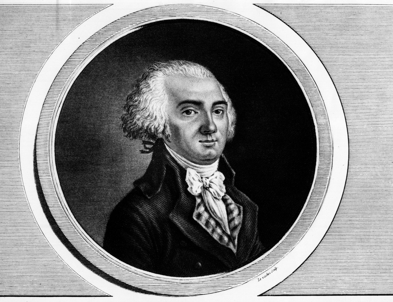 Portrait de Jérôme Pétion de Villeneuve (1759-1793) Président de la Convention et membre des États généraux. Gravure dans « Collection complète des tableaux historiques de la Révolution française, en trois volumes. » 1804. - Unknown artist