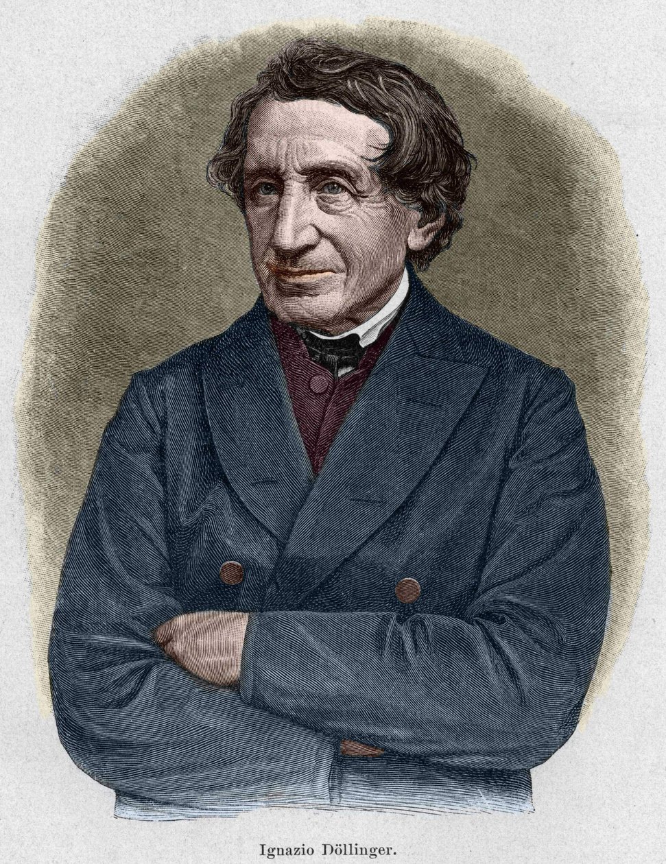 Portrait de Johann Joseph Ignaz von Döllinger (1799 - 1890), prêtre allemand et professeur d