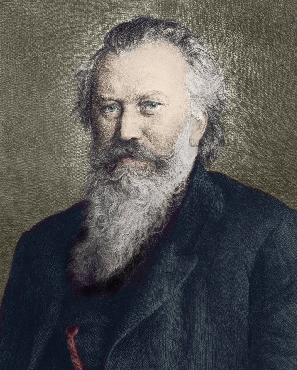 Portrait de Johannes Brahms (1833 - 1897), compositeur, pianiste et chef d