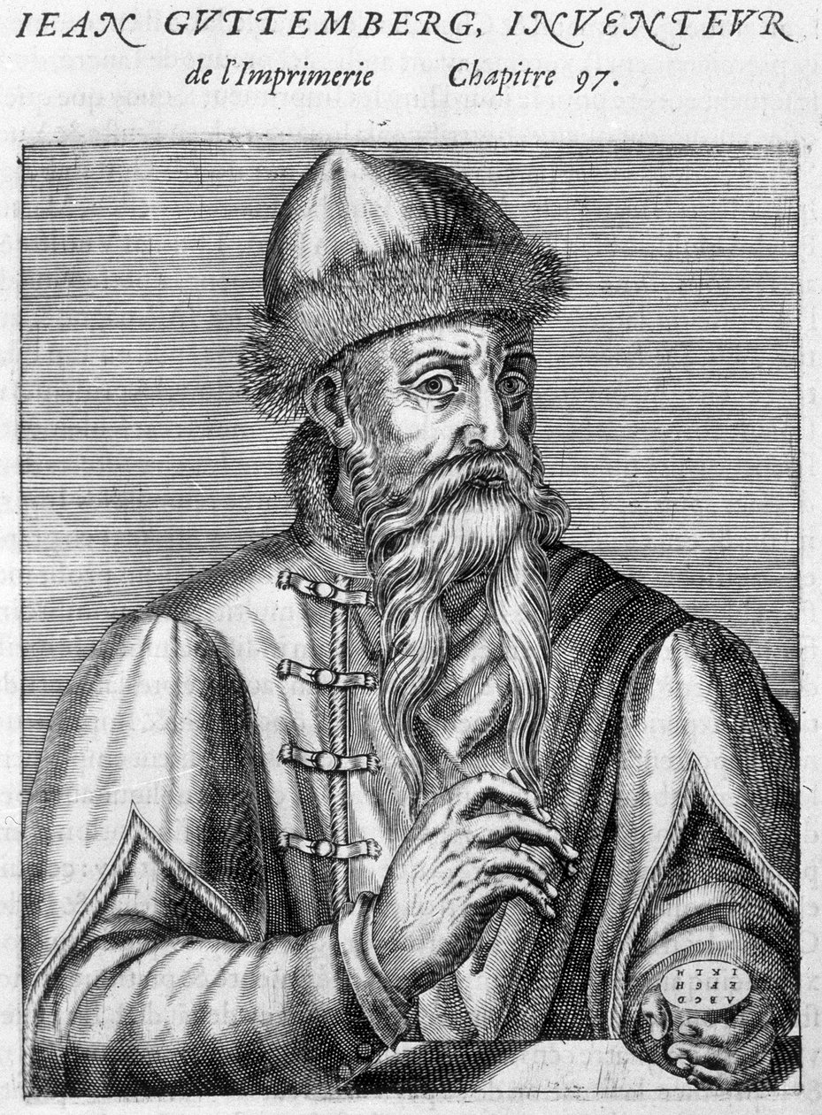 Portrait de Johannes Gutenberg (1400-1468) - Unknown artist
