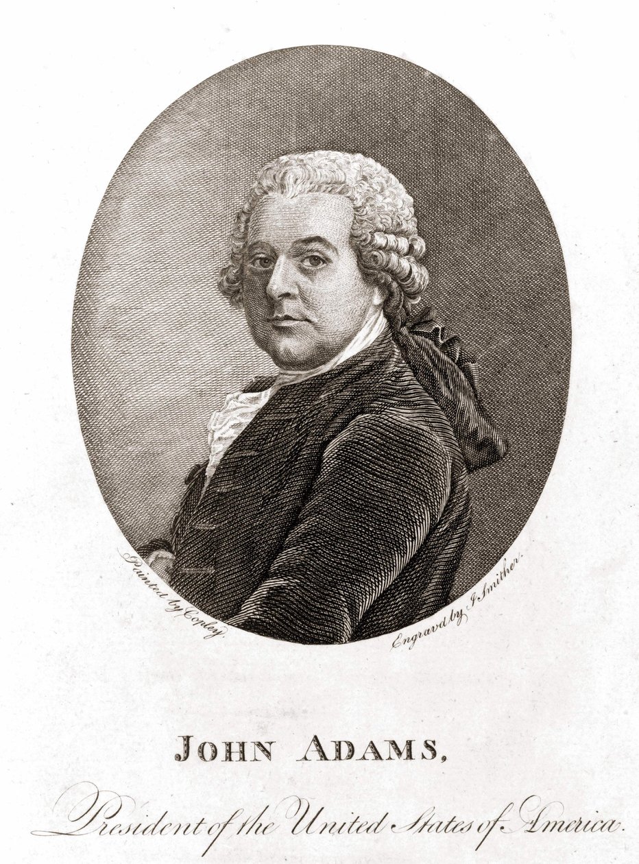 Portrait de John Adams (1735 - 1826), 2e président des États-Unis (1797 - 1801). Gravure sd. 19e siècle - Unknown artist