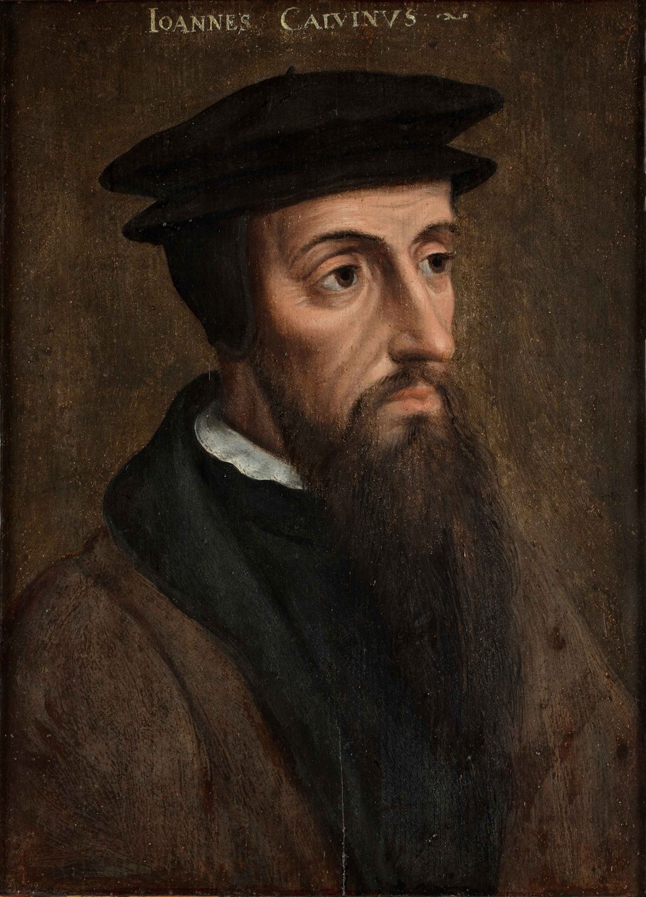 Portrait de Jean Calvin (1509-1564), vers 1550 (huile sur panneau) - Unknown artist