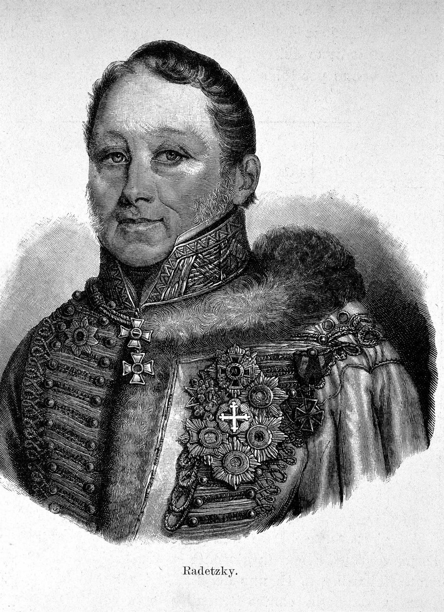 Portrait de Joseph Radetzky, Comte von Radetz (1766 - 1858), Feld-maréchal autrichien - Unknown artist