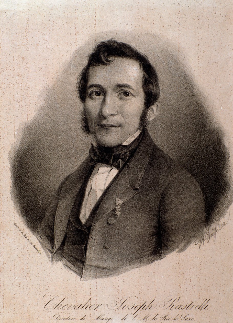 Portrait de Joseph Rastrelli (gravure) - Unknown artist
