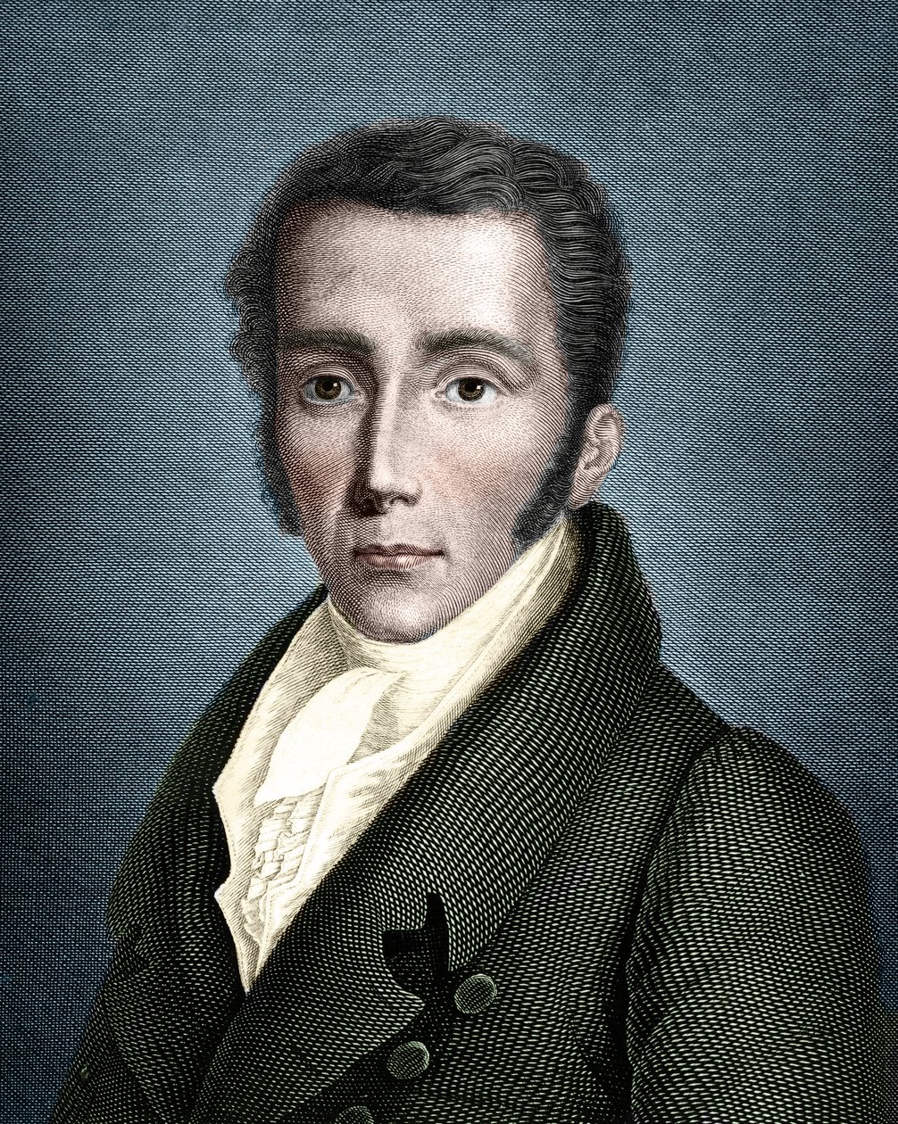 Portrait de Joseph von Fraunhofer (1787-1826) opticien et physicien allemand, fondateur de la spectroscopie. - Unknown artist