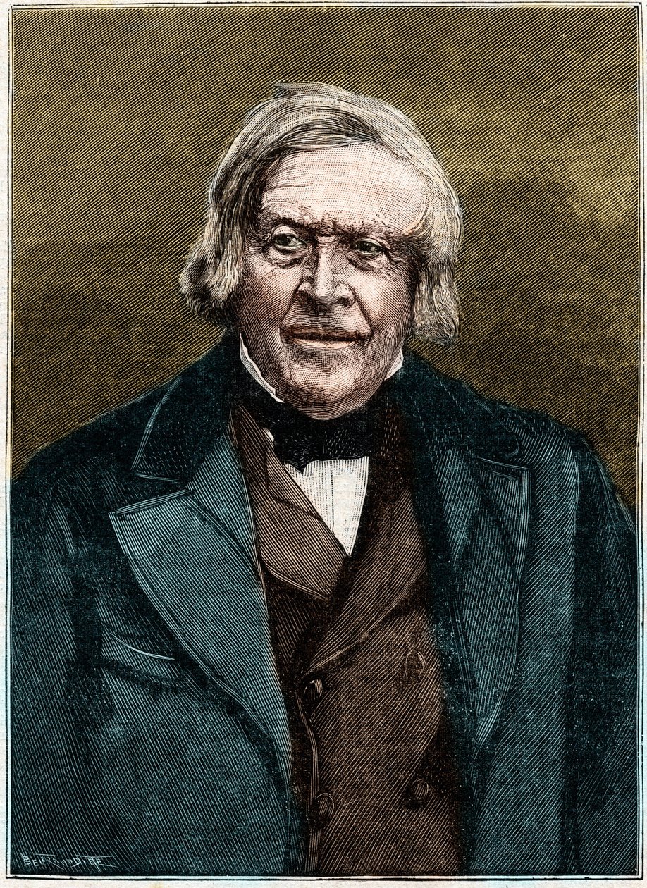 Portrait de Jules Michelet, historien et écrivain français (1798 - 1874). - Unknown artist