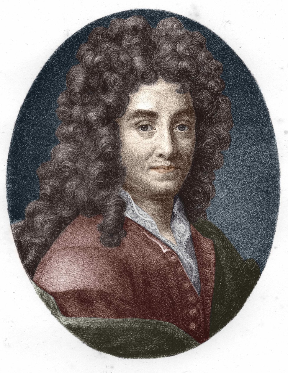 Portrait de La Bruyère. Gravure du XIXe siècle. - Unknown artist