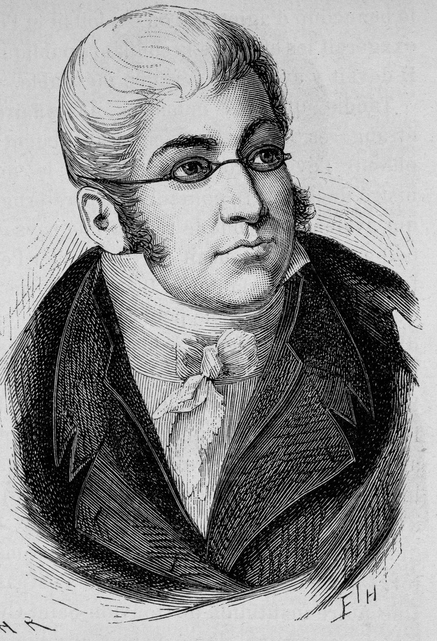 Portrait de La Romiguière. Gravure de la fin du 19ème siècle dans "Histoire de France" par H. Martin - Unknown artist