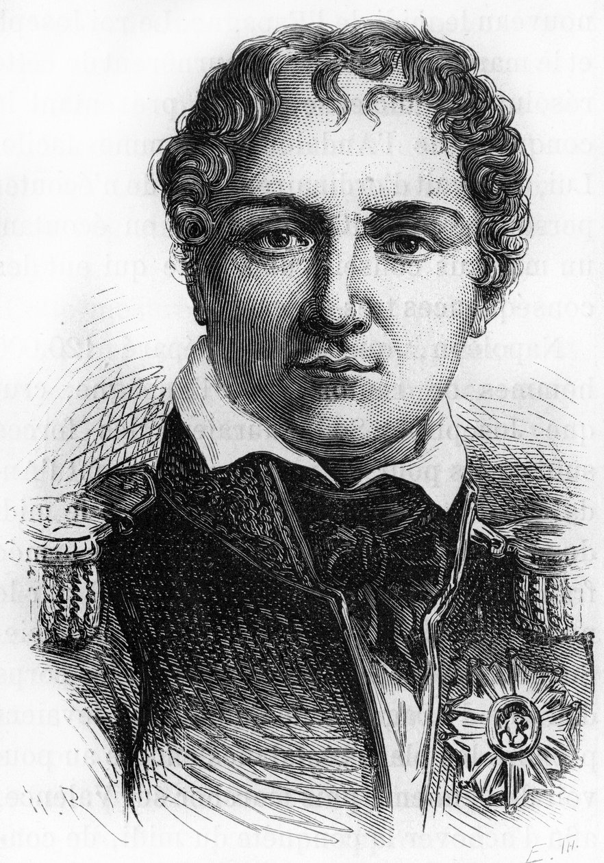 Portrait de Laurent Gouvion Saint Cyr (1764 - 1830). Gravure de la fin du 19ème siècle dans "Histoire de France" par H. Martin - Unknown artist