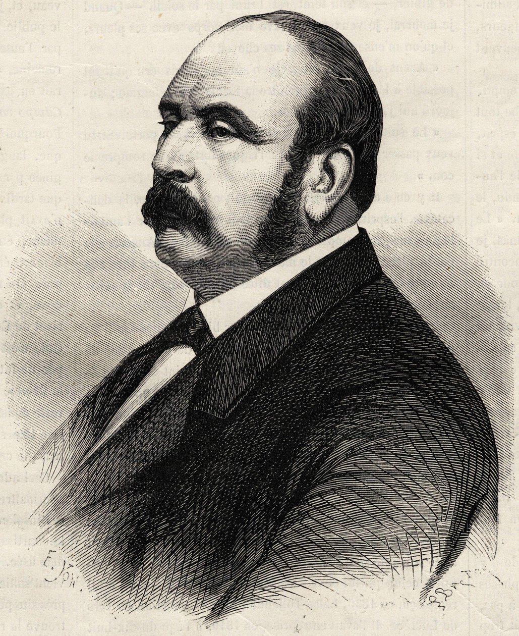 Portrait de Ledru Rollin (Ledru-Rollin) (1807-1874), homme politique français. Gravure du 19ème siècle. - Unknown artist
