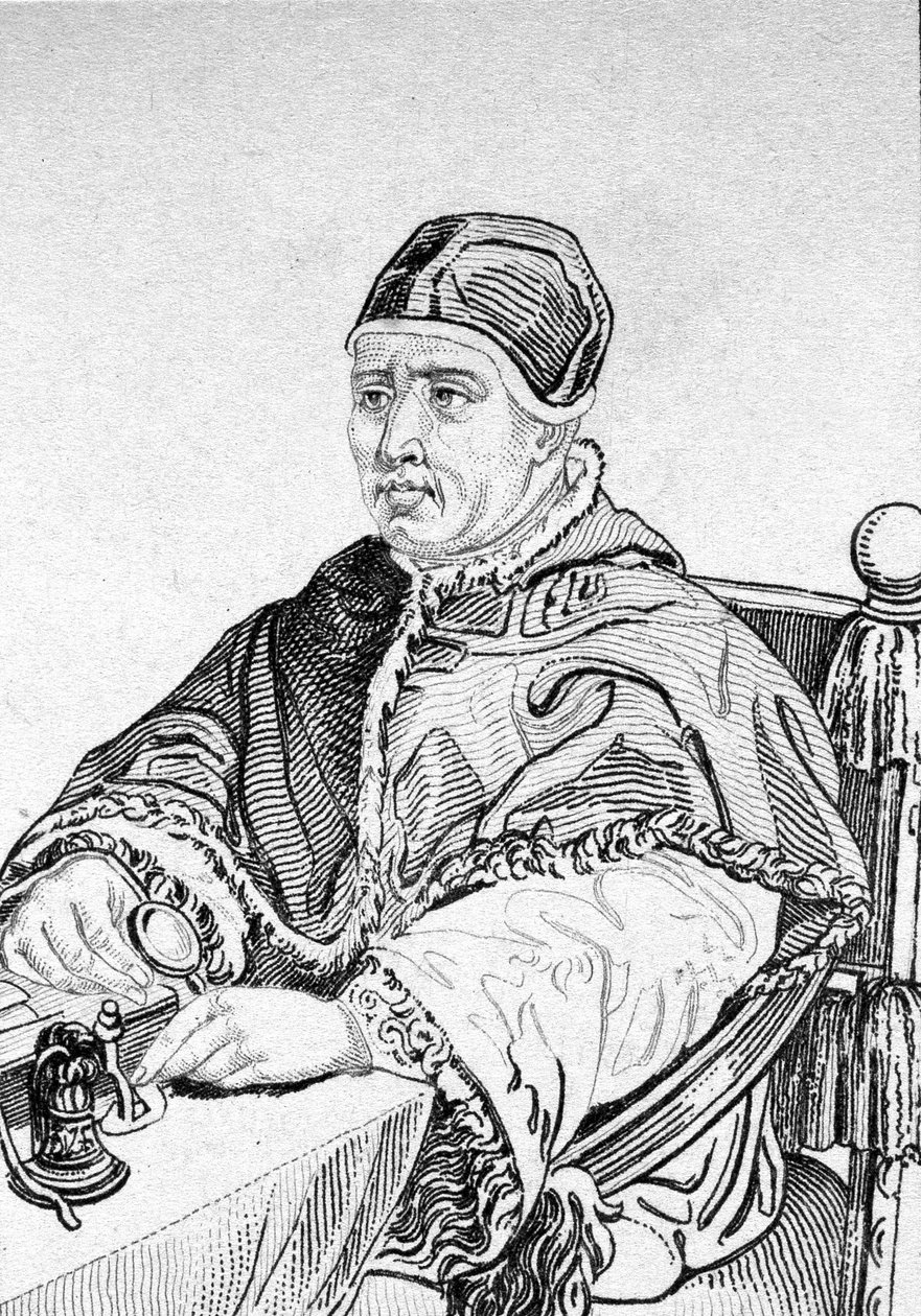 Portrait de Léon X (Jean de Médicis) (1475 - 1521), 215e pape (1513 - 1521) - Unknown artist