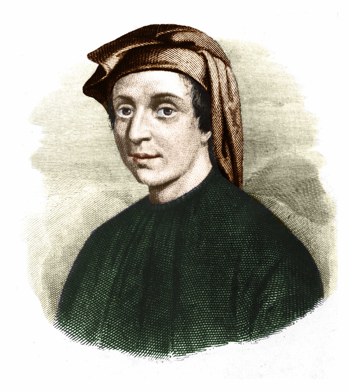 Portrait de Leonardo Fibonacci (1170-1245). (Leonard de Pise). Mathématicien italien. - Unknown artist