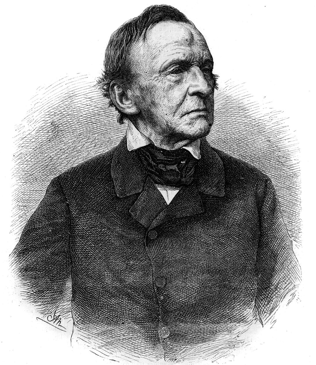 Portrait de Louis Ier (1786-1868) roi de Bavière de 1825 à 1848. Gravure dans "L