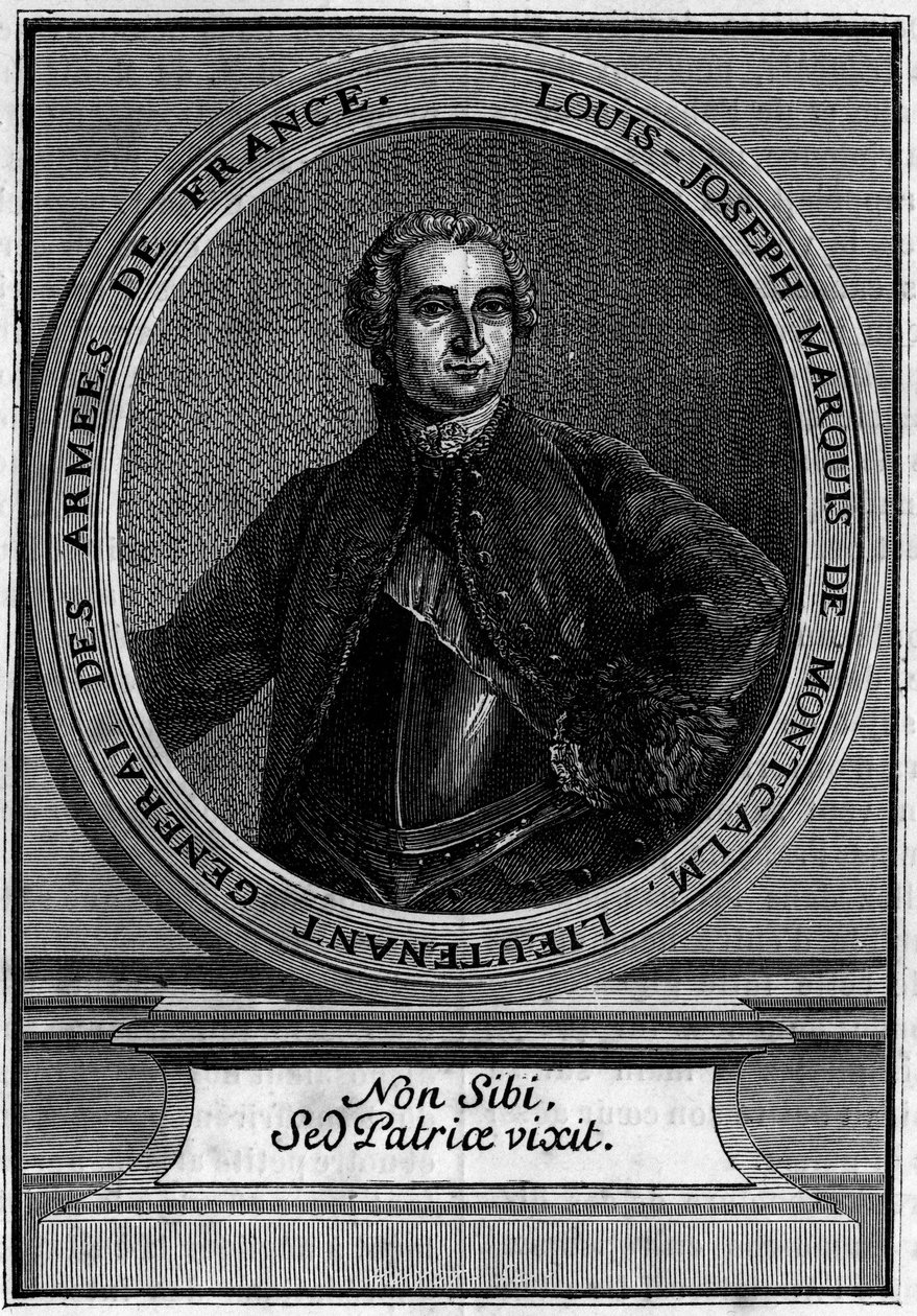 Portrait de Louis Joseph Marquis de Montcalm (1712-1759) lieutenant général des armées de France, célèbre pour sa conquête du Québec - Unknown artist