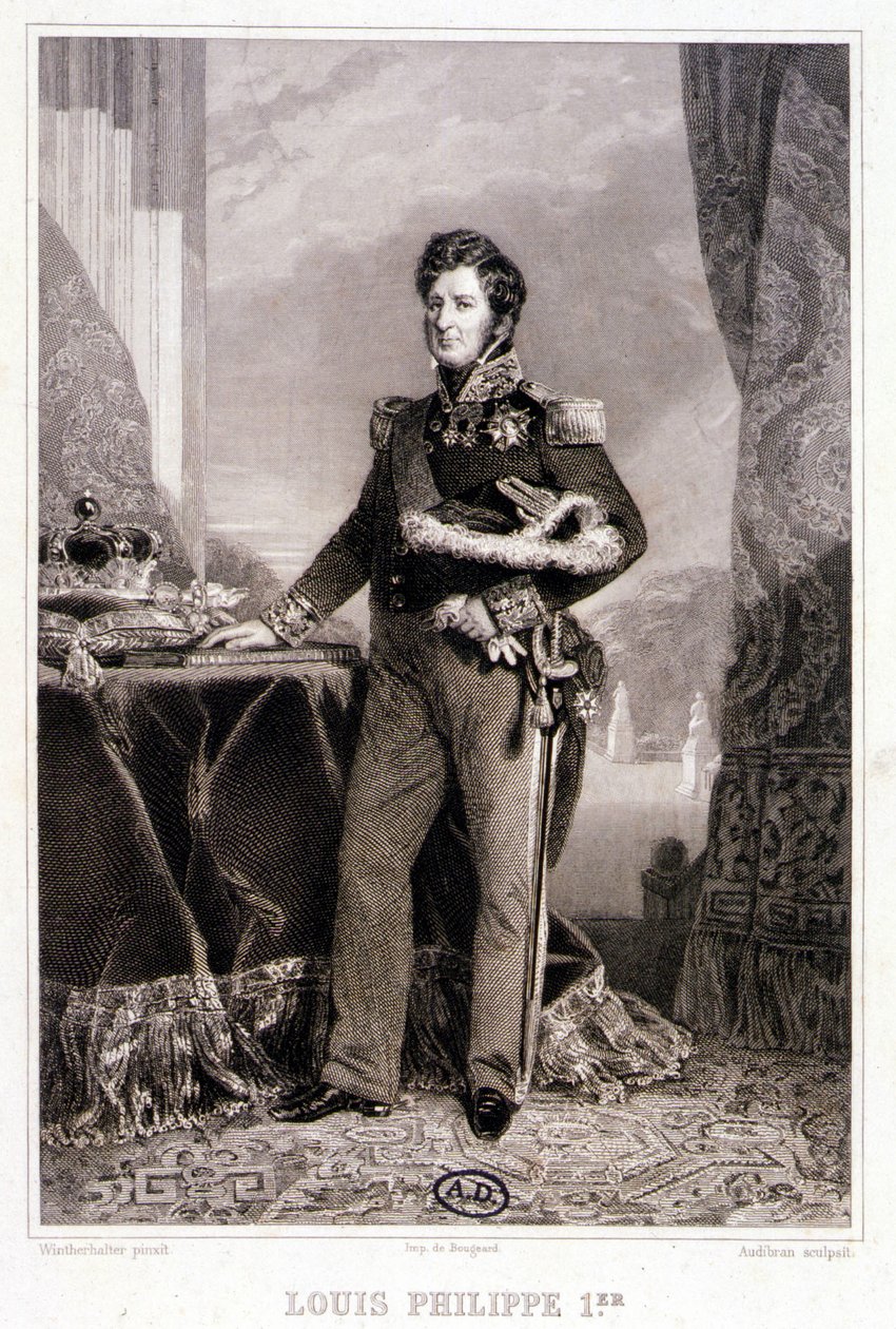 Portrait de Louis Philippe 1er, Roi des Français - gravure - Unknown artist
