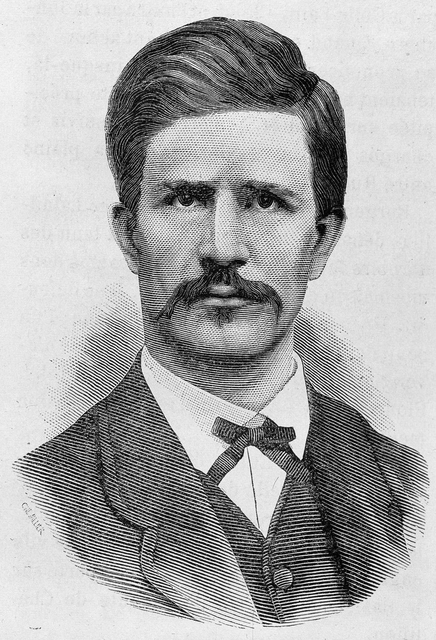 Portrait de Louis Rossel (1844 - 1871). Gravure de la fin du XIXe siècle dans "Histoire de France" par H. Martin - Unknown artist