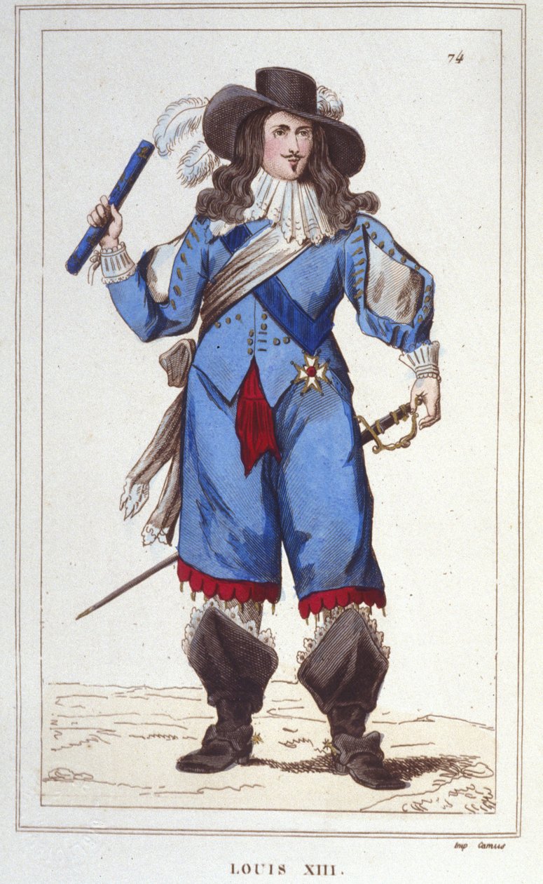 Portrait de Louis XIII (1601 - 1643), roi de France gravure de 1830 - Unknown artist