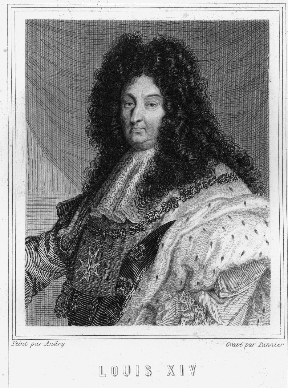 Portrait de Louis XIV (1638 - 1715), roi de France - dans « Histoire des Français » par Lavallée, gravure, sd. - Unknown artist
