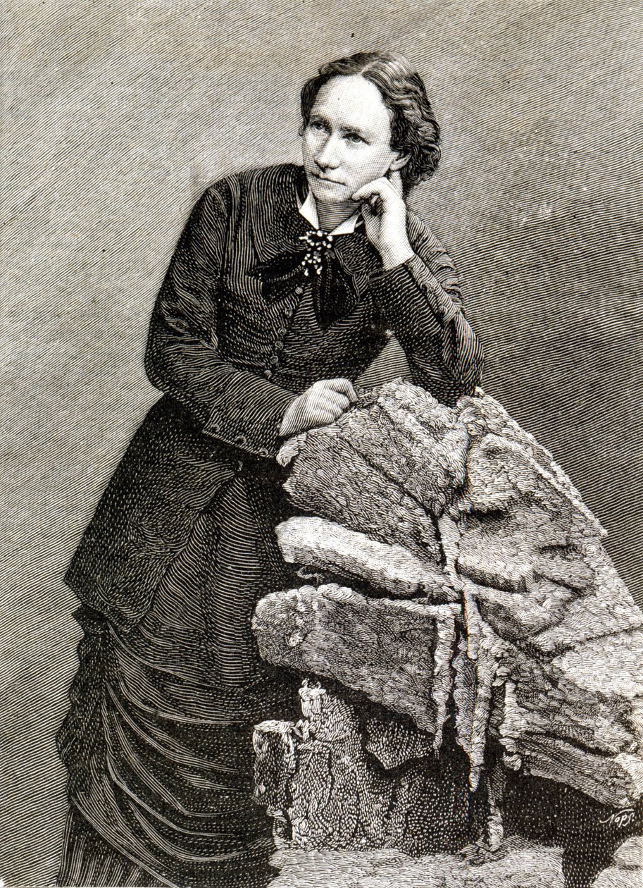 Portrait de Louise Michel (1830 - 1905) pendant sa déportation à Nouméa, Nouvelle-Calédonie. 1873-1880. Gravure. - Unknown artist
