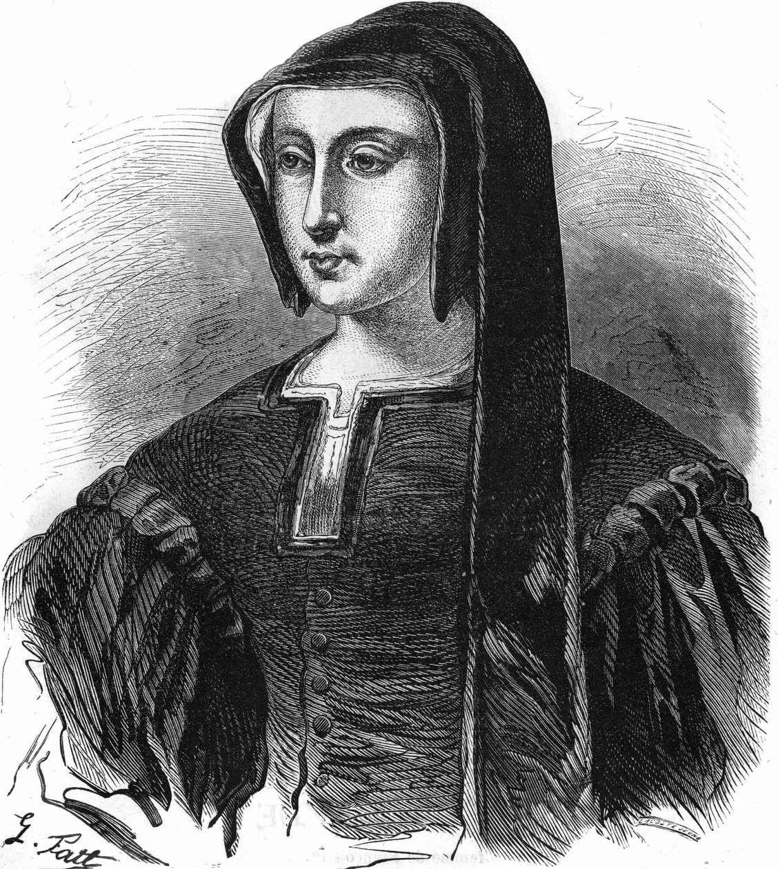 Portrait de Louise de Savoie (1476-1531), régente de France, épouse de Charles de Valois, duc d