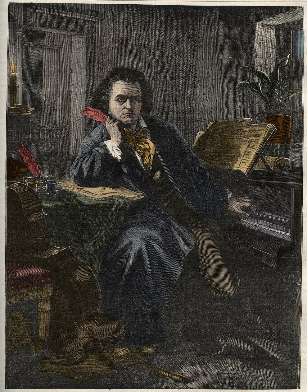 Portrait de Ludwig van Beethoven (1770-1827), compositeur et pianiste allemand - Unknown artist