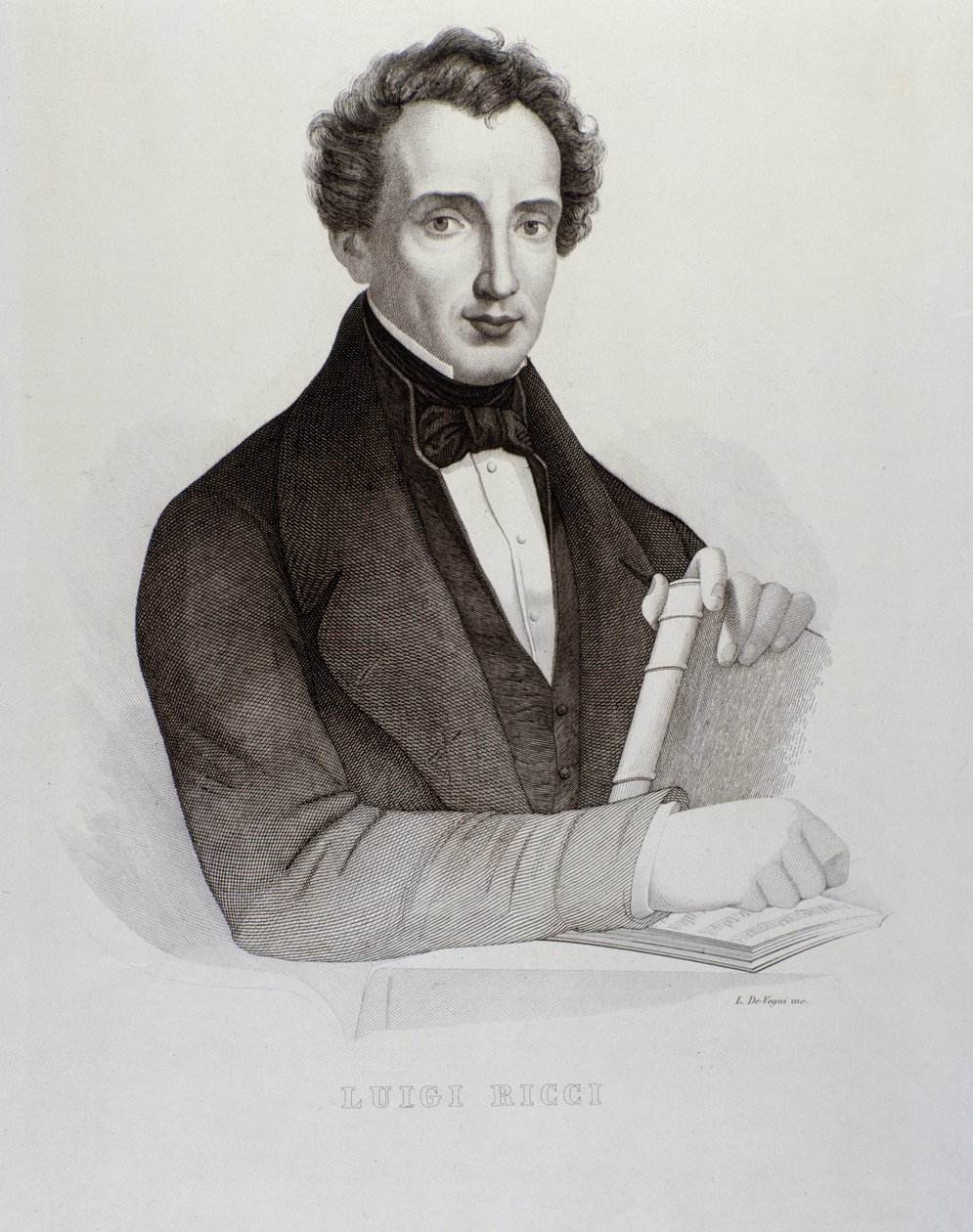 Portrait de Luigi Ricci (gravure) - Unknown artist