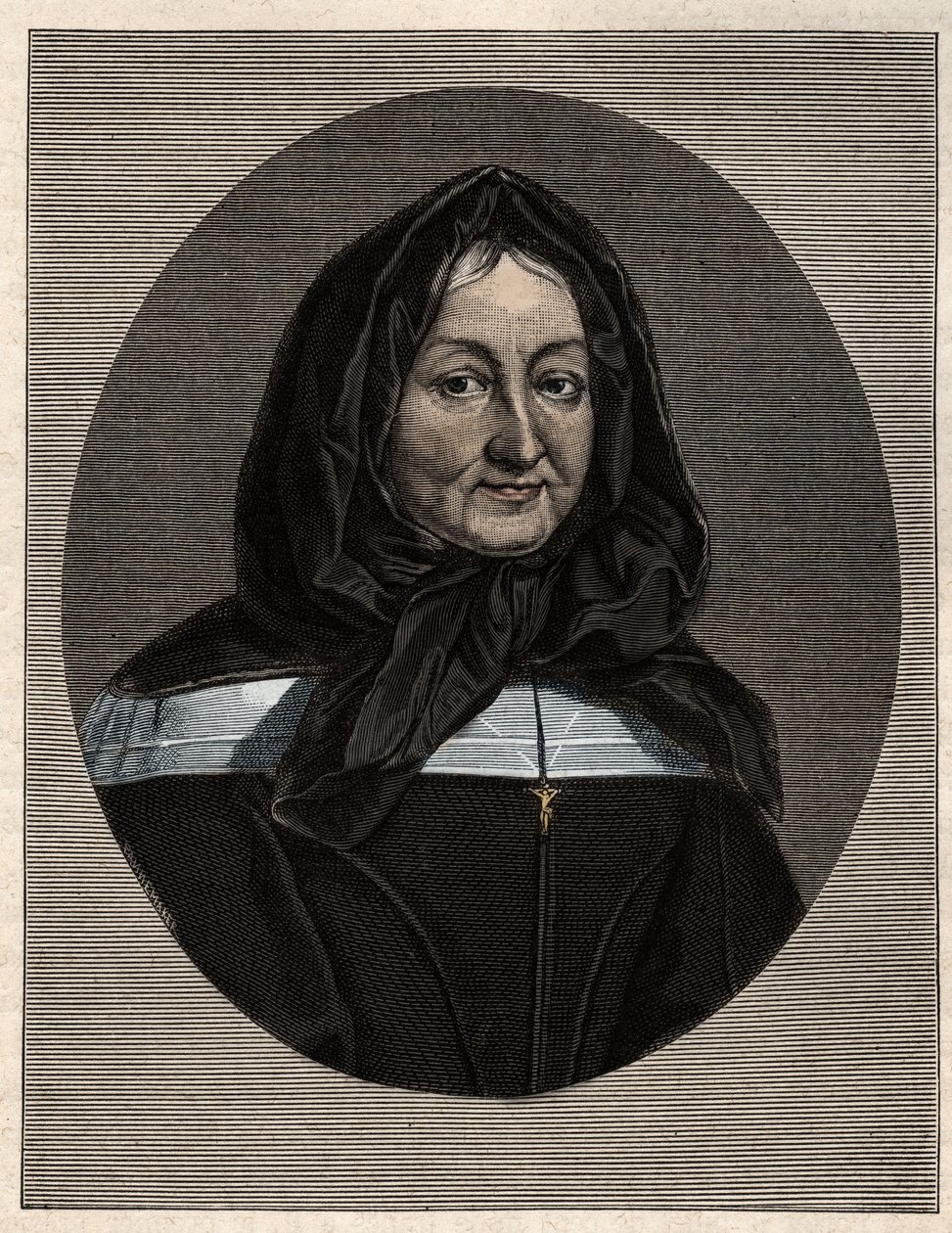 Portrait de Madame Marie de Rubelles, Dame de Miramion (1629-96) fondatrice des Filles de la Sainte-Famille - Unknown artist
