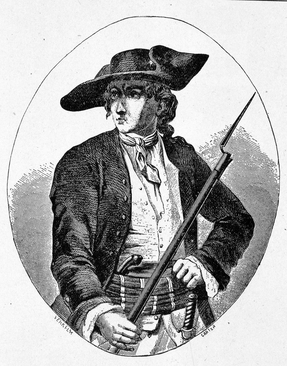 Portrait de Mandrin - gravure - Unknown artist