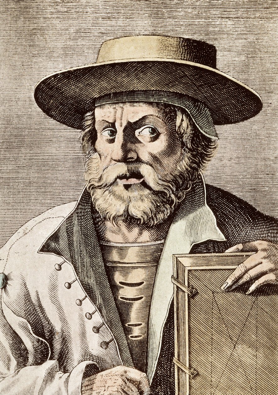 Portrait de Manuel Chrysoloras (vers 1355-1415), scientifique grec du 14ème siècle. Gravure de 1682. - Unknown artist