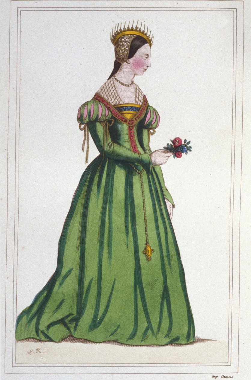Portrait de Marguerite de France (1523 - 1574), fille de François Ier et Claude de France. Gravure de 1830 - Unknown artist