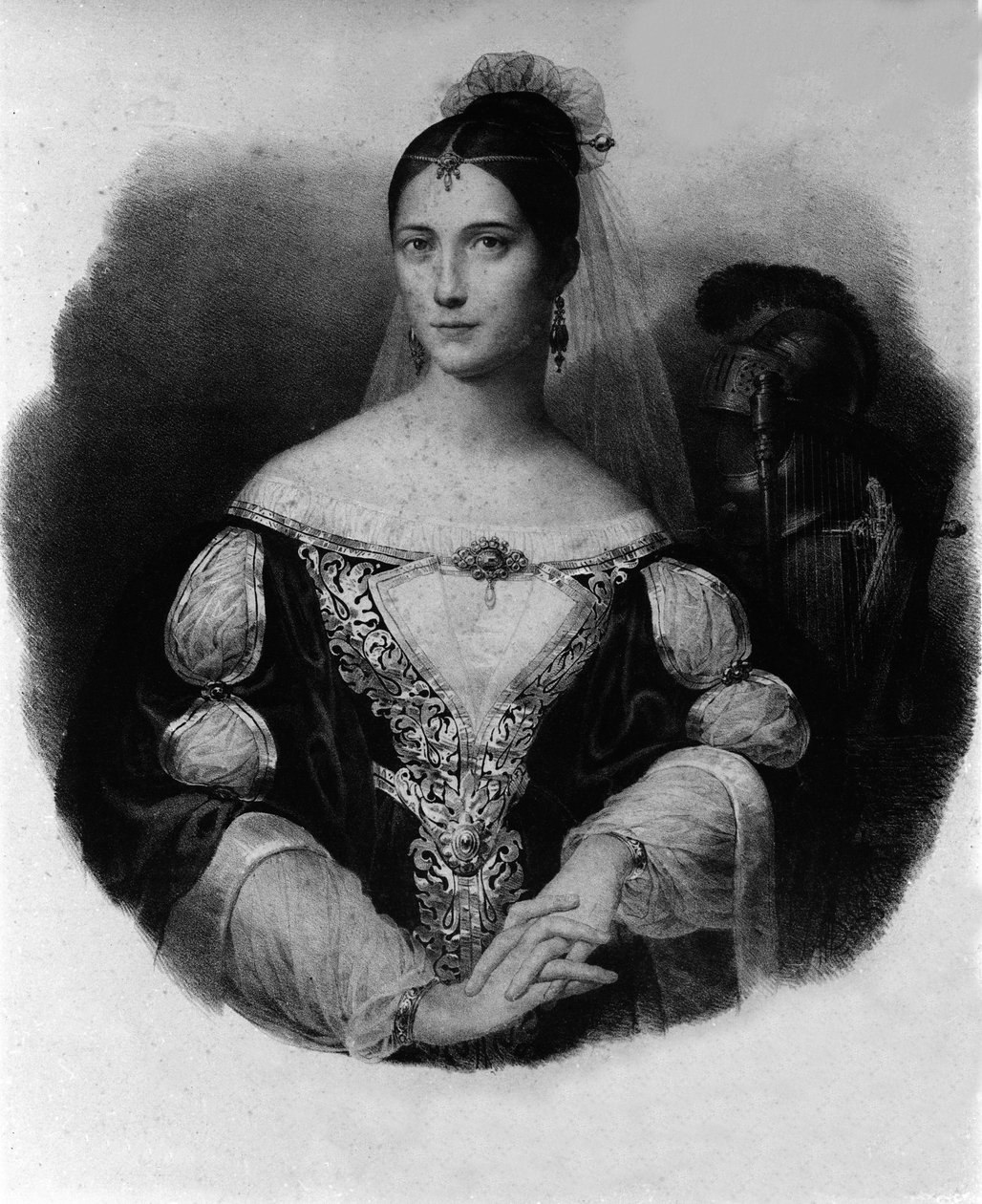 Portrait de Maria Garcia dite la Malibran (1808-1836) chanteuse. - Unknown artist