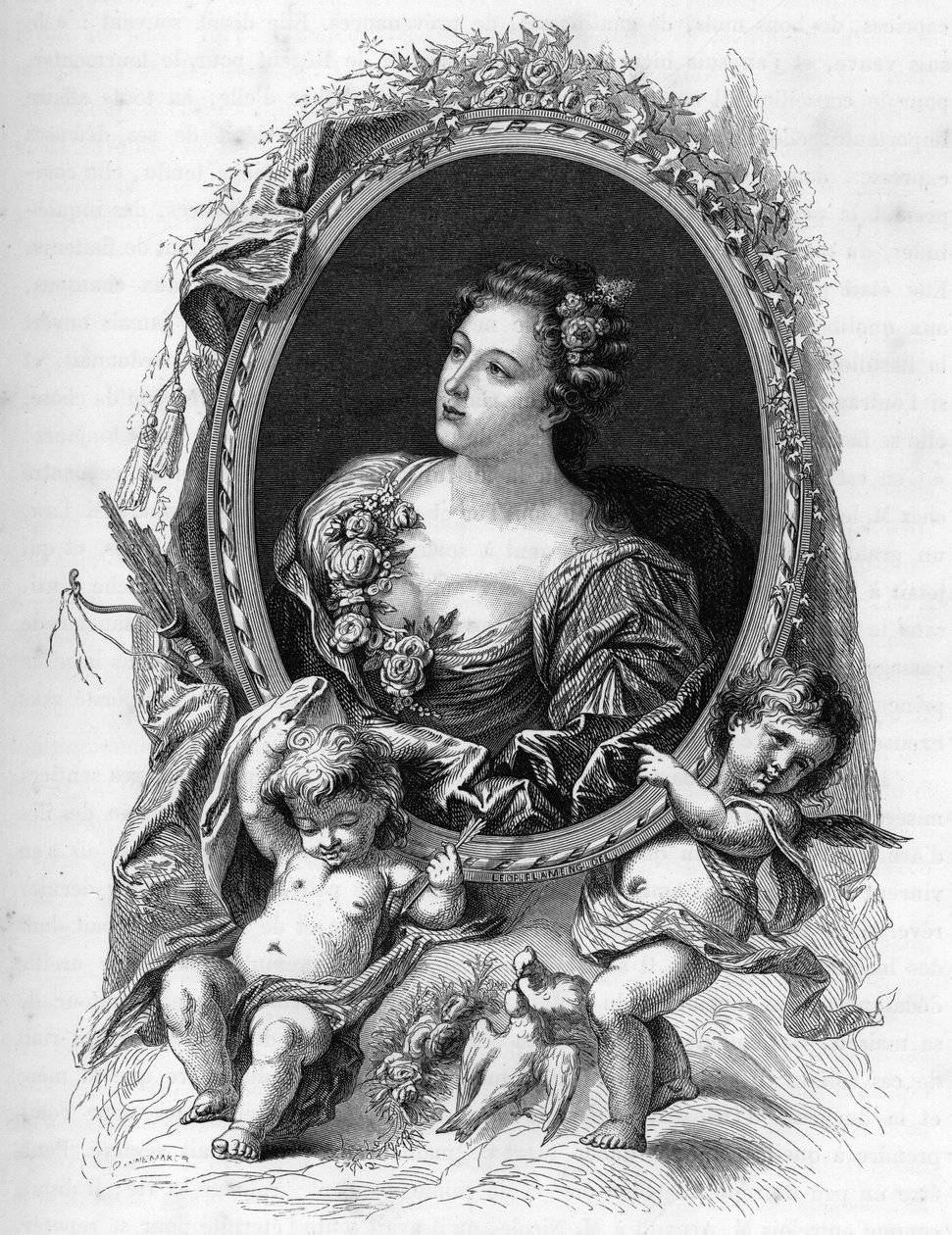 Portrait de Marie-Madeleine de La Vieuville, comtesse de Parabère (1693-1750) - Gravure de 1862 dans « Les Reines du Monde » par nos premiers écrivains - Publié sous la direction de JGD Armandaud - Unknown artist
