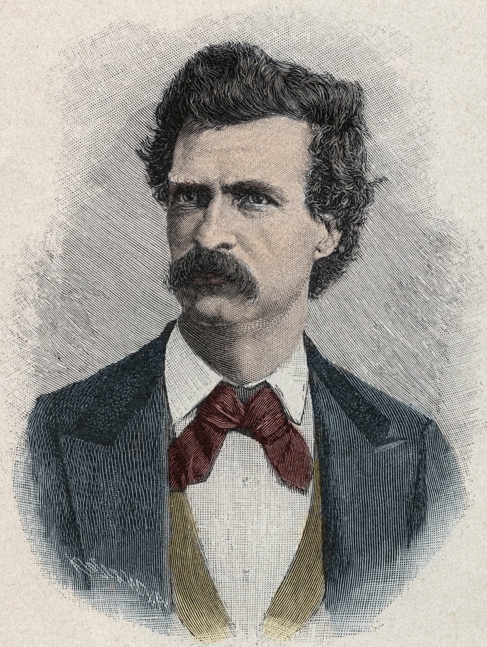 Portrait de Mark Twain (Samuel Langhorne Clemens) - Unknown artist