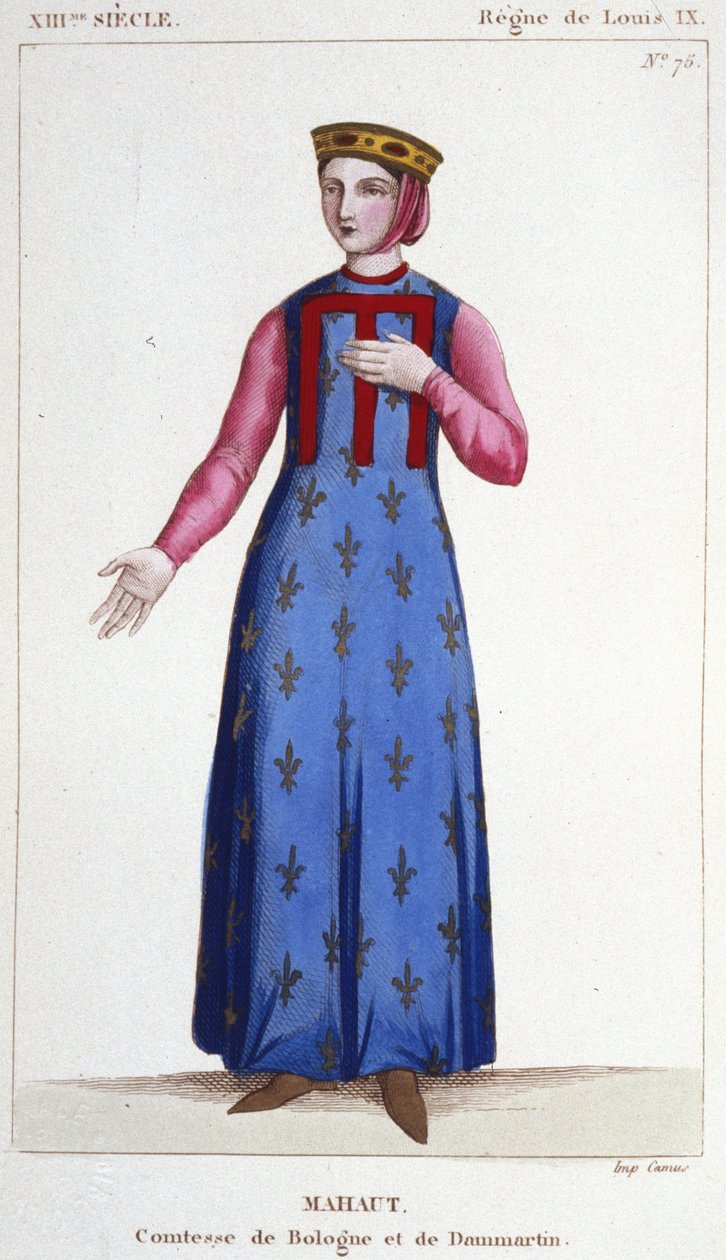 Portrait de Mathilde de Dammartin (ca. 1202-1259) ou Mahaut, comtesse de Boulogne et de Dammartin (Mathilde II) et d