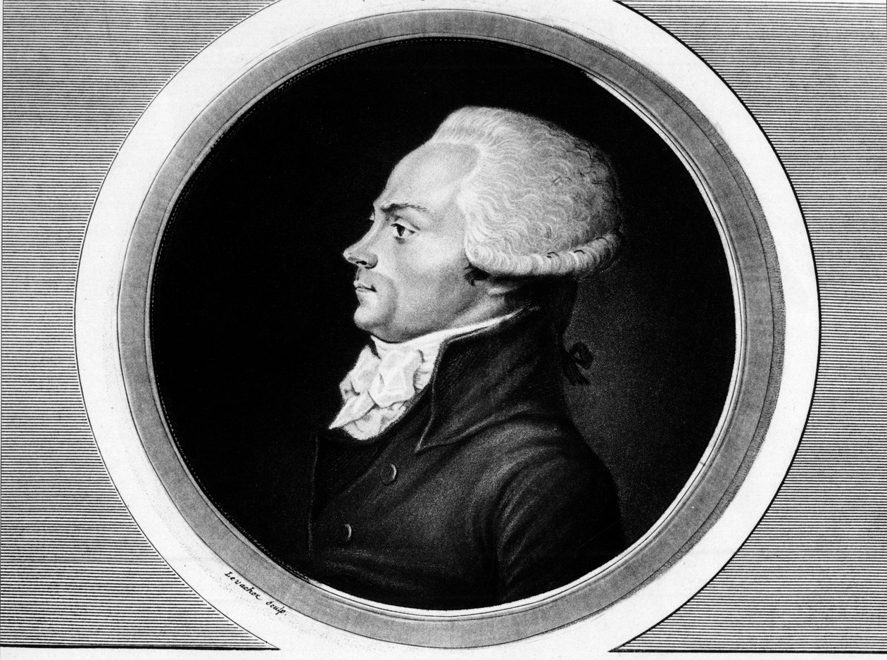 Portrait de Maximilien de Robespierre (1758-1794), membre des États généraux et député de Paris à la Convention nationale. Dans « Collection complète des tableaux historiques de la Révolution française, en trois volumes. » 1804 - Unknown artist