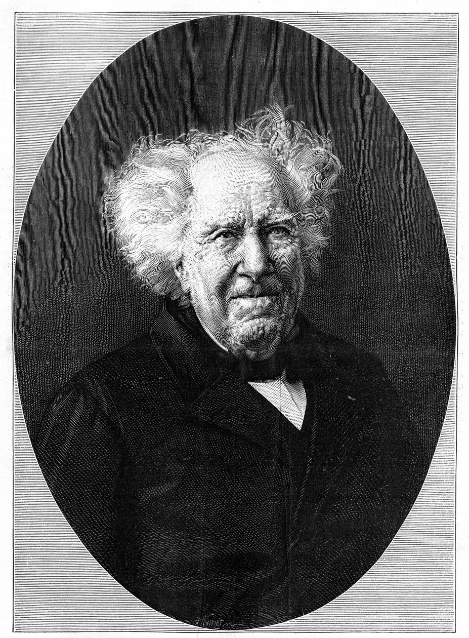 Portrait de Michel-Eugène Chevreul (1786-1889), chimiste français. Gravure dans « La Nature : revue des sciences et de leurs applications aux arts et à l