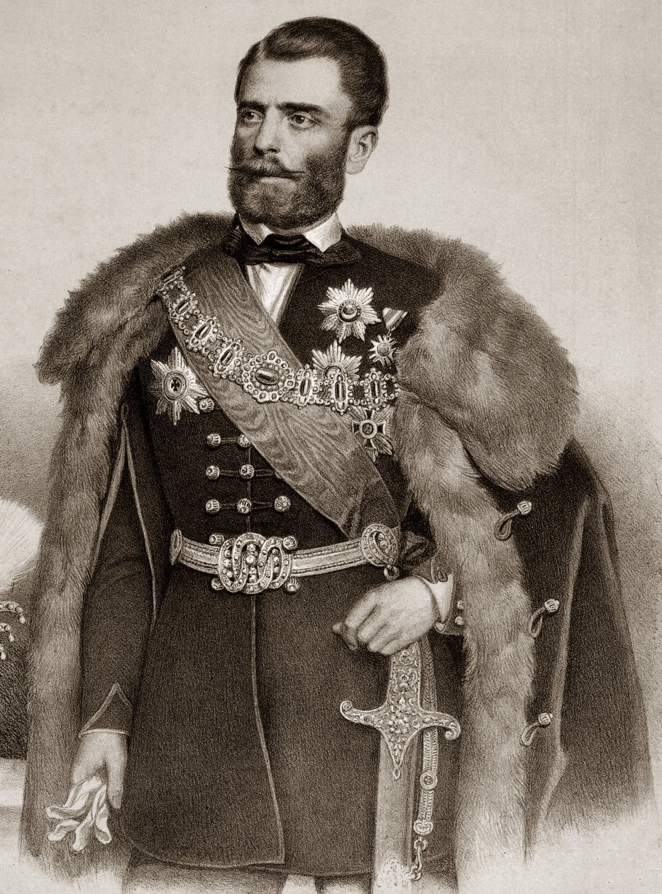 Portrait de Michel III Obrenovic 1823-1868 Prince de Serbie - Mihailo Obrenovic III Prince de Serbie - Unknown artist