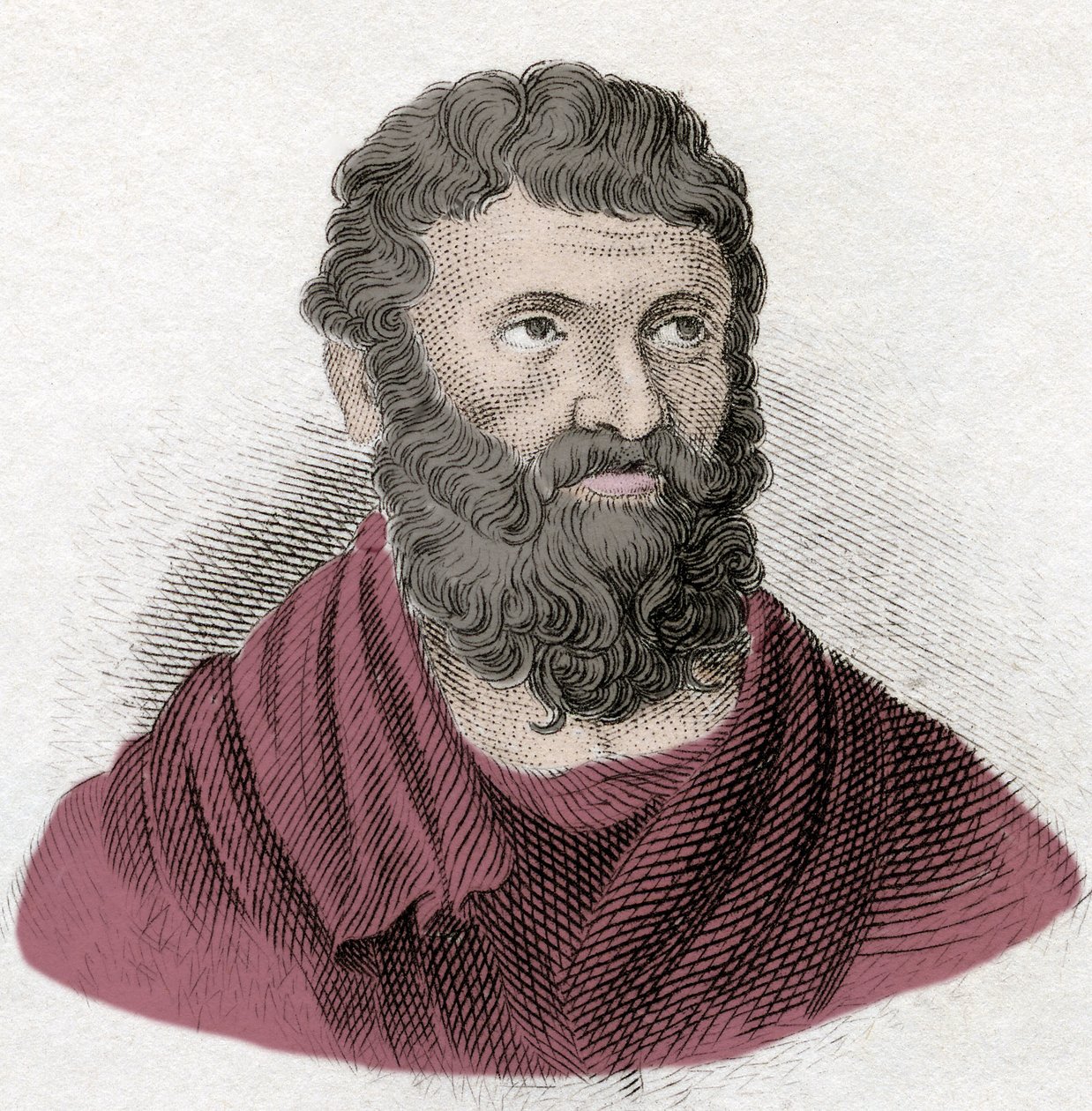 Portrait de Miltiade le Jeune, stratège athénien (gravure du 19e siècle) - Unknown artist